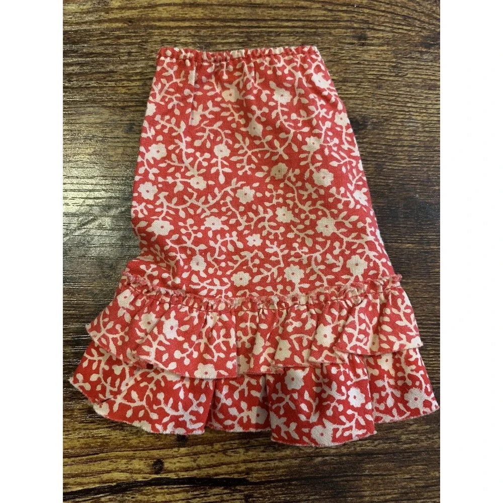 1972 Vintage Barbie Skipper BEST BUY #3373 FLOWER POWER RED SKIRT ONLY